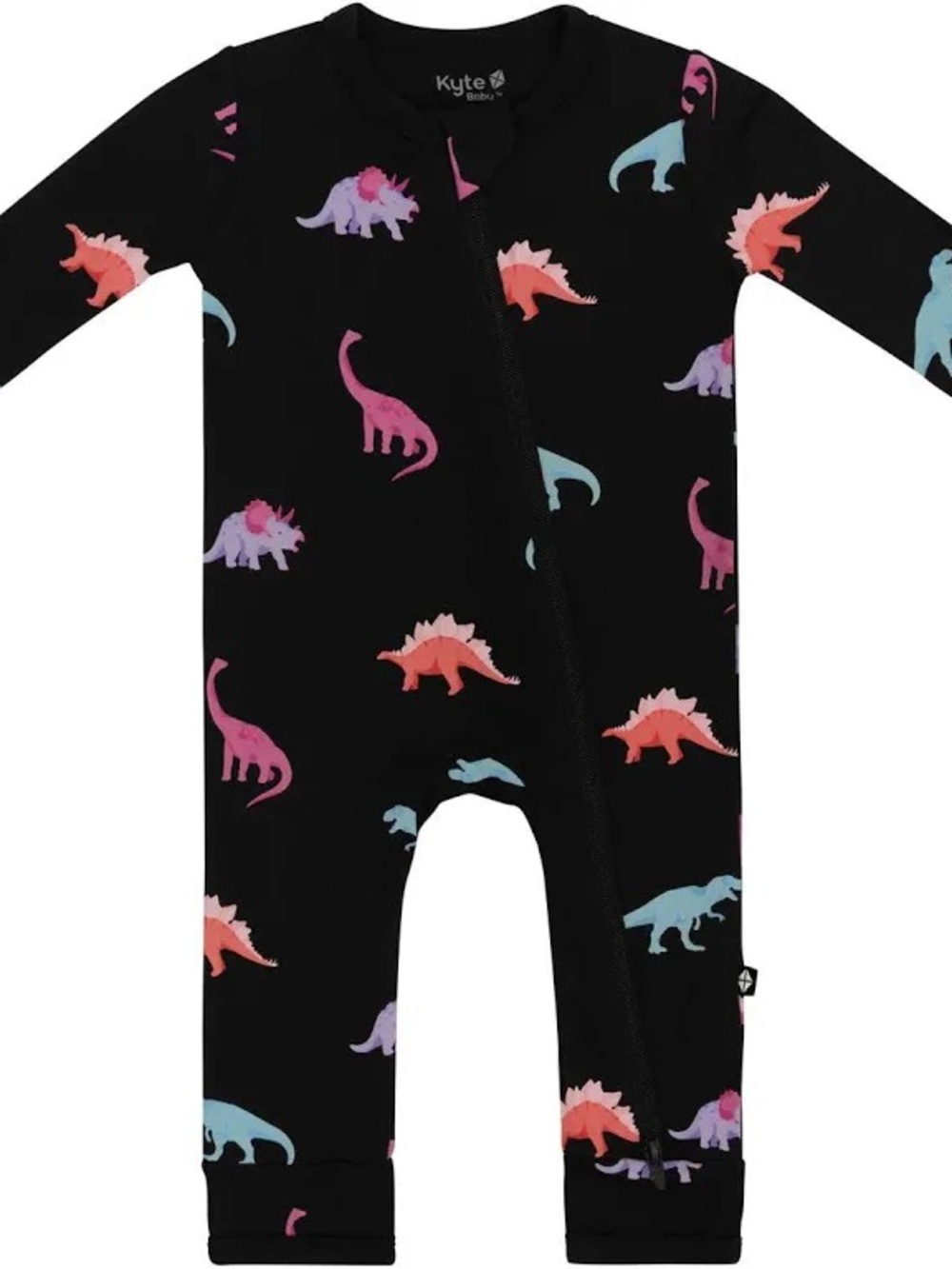 KYTE Baby Zippered Romper (6-12M) - Midnight Roar